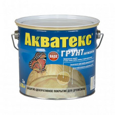 Грунт-антисептик Акватекс бесцветный полуматовый 3 л для деревянных стен, потолка, пола